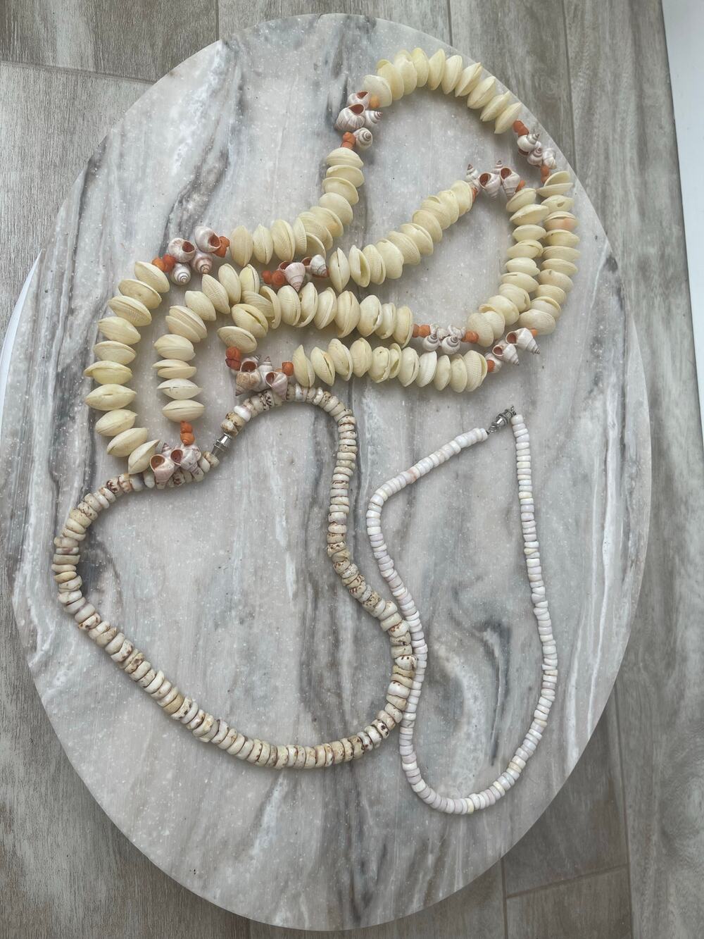 Necklace Sea Shell Lot Momo Puka Snail Beach 3pc Boho Coastal Natural Vintage